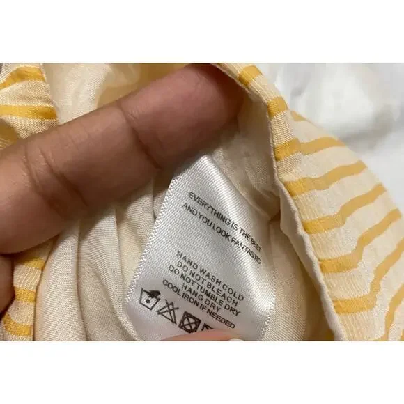 NWT Revolve x LPA Acerra‎ Yellow Striped Crop Top - Picture 9 of 10